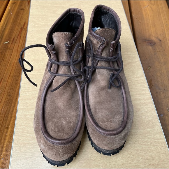 Punto Pigro Wm’s Chunky Lace Up Ankle Boot In Brown Suede Leather Sz 9/40 - Picture 3 of 16